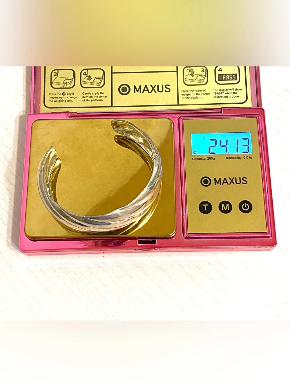Sterling Silver Cuff Bracelet 925 Thailand